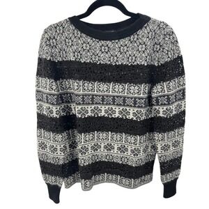 Chanel Sweater 2016 Metiers dArt Paris-Cosmopolite Fair Isle Lace Mohair 38 M